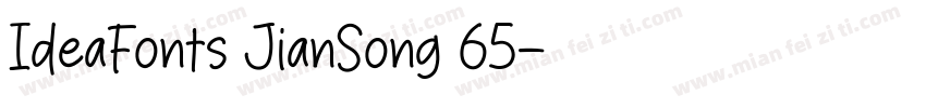 IdeaFonts JianSong 65字体转换